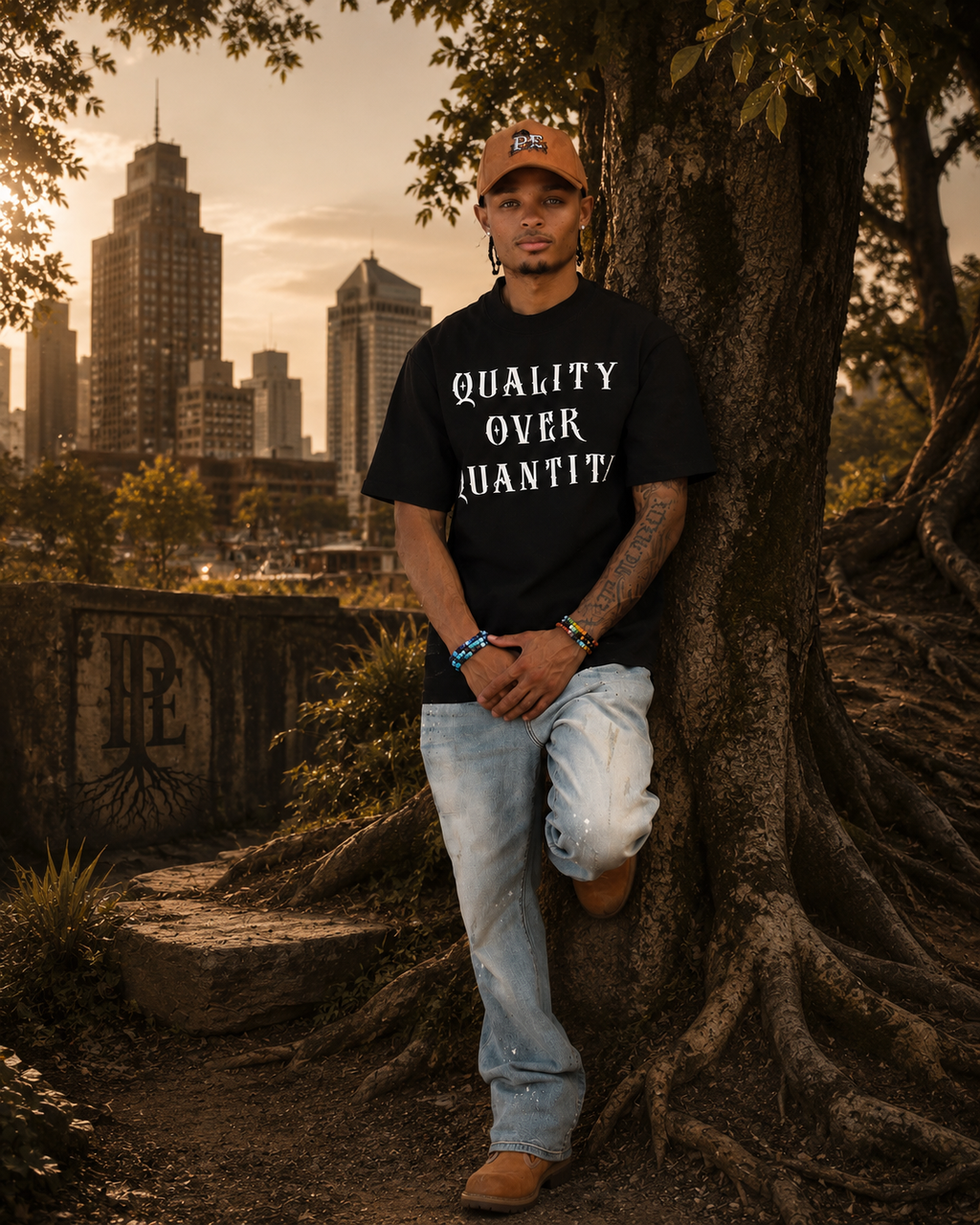 Quality Over Quantity Tee – Midnight Root Edition